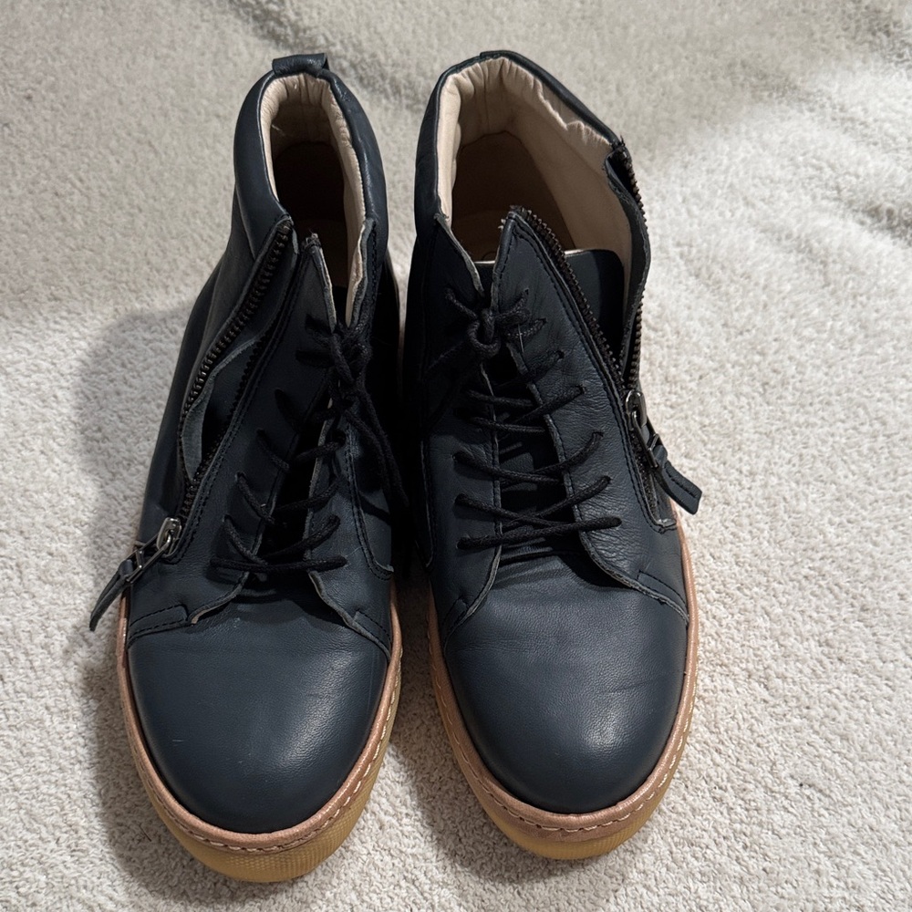 Unity in Diversity Black and Tan High-Top Sneakers